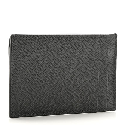 Saint Laurent Grain De Poudre Uptown Monogram Card Case Black 3 of 7