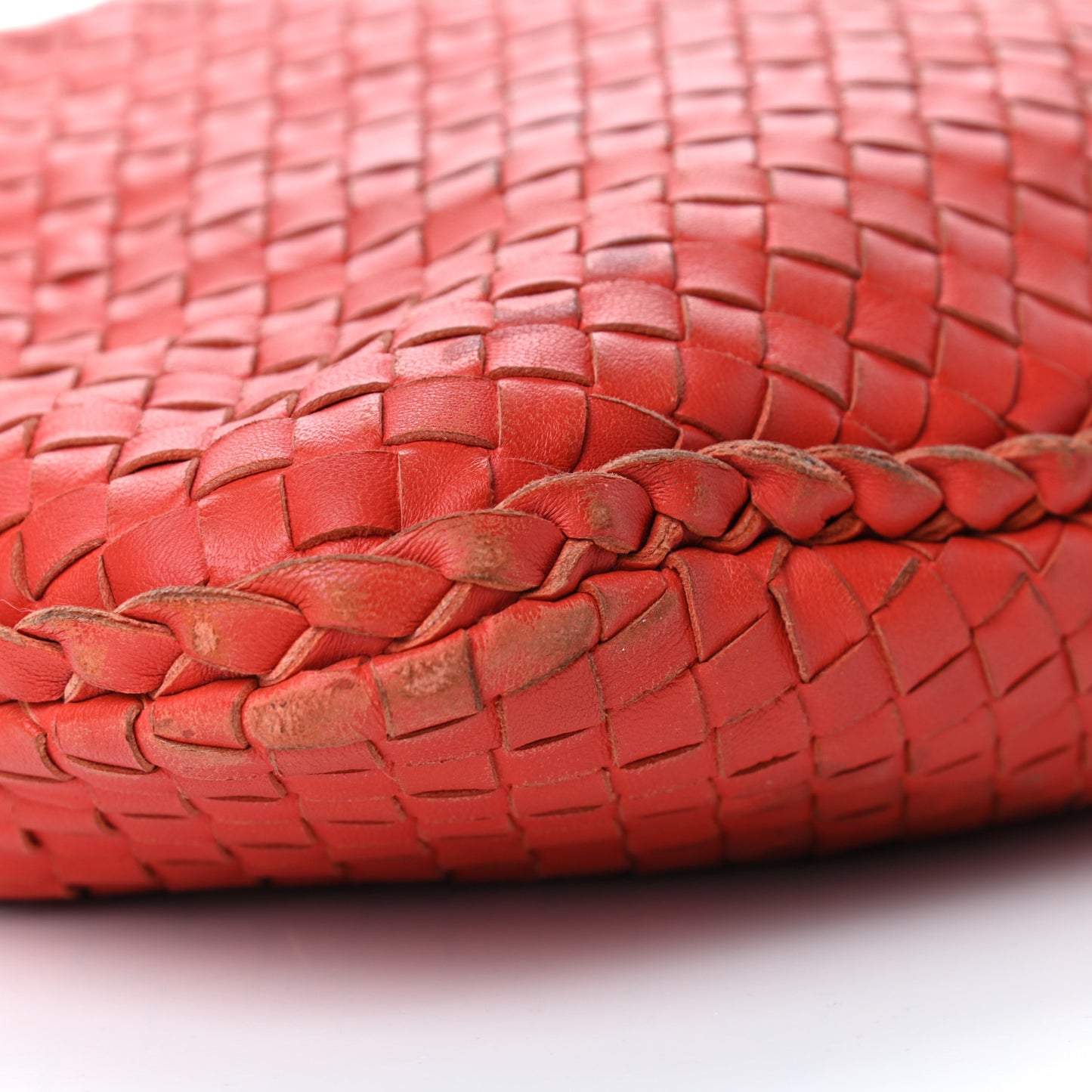 Nappa Intrecciato Large Veneta Hobo Corniola