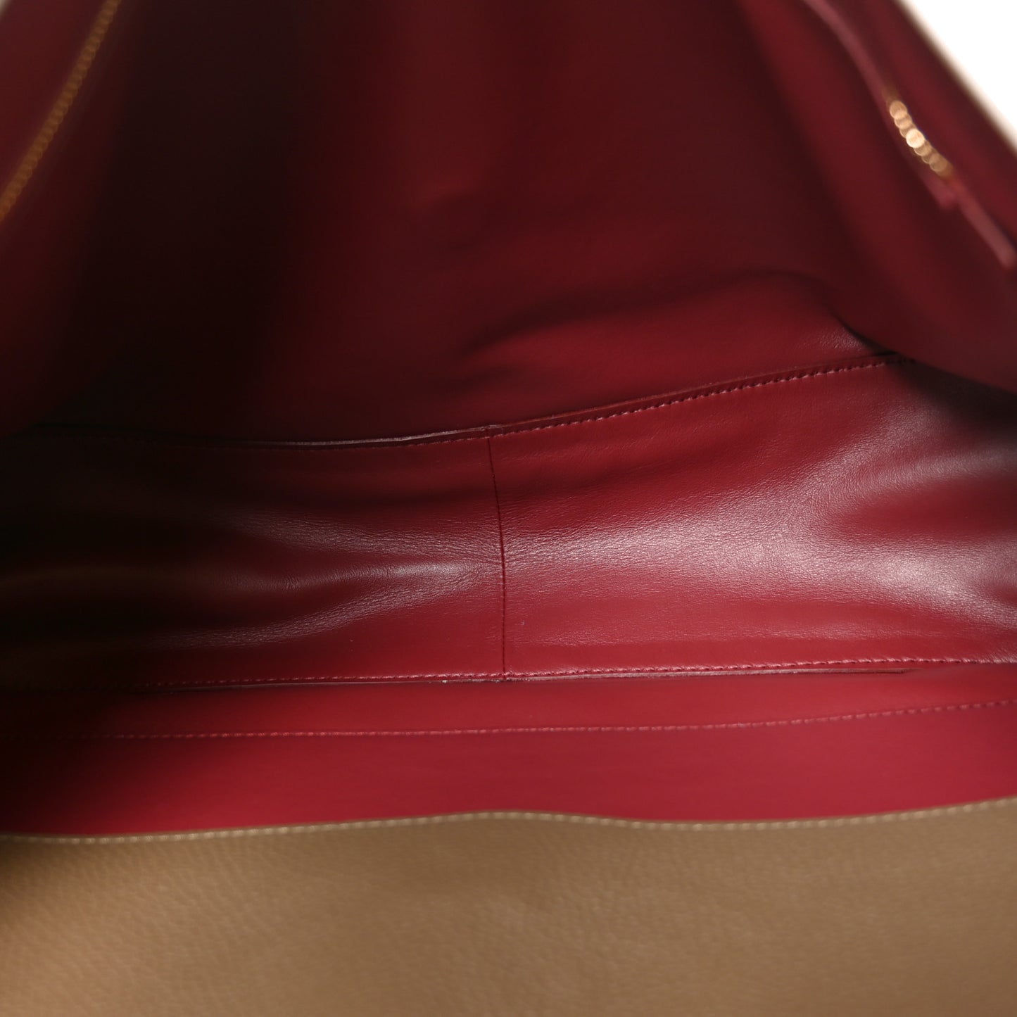 Grained Calfskin Souplissimo Maxi Flap Light Brown