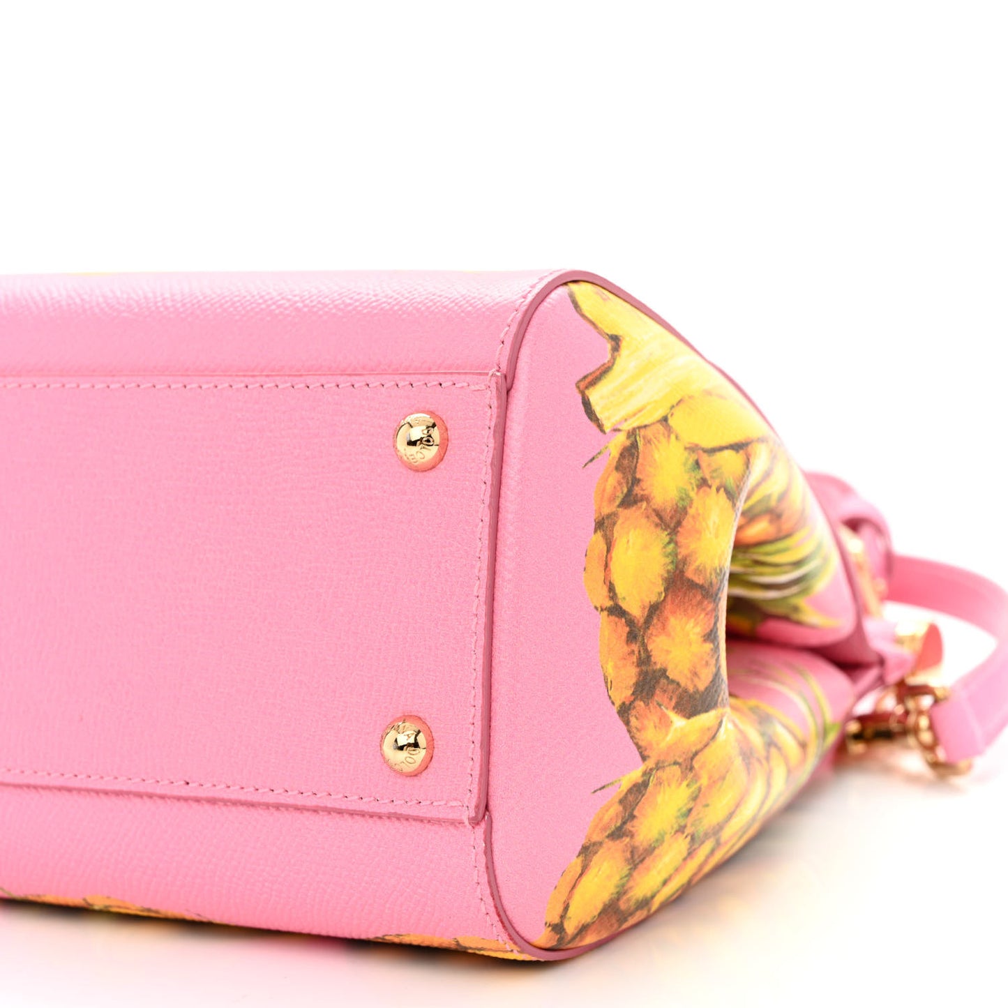Dauphine Pineapple Print Small Miss Sicily Satchel Rosa