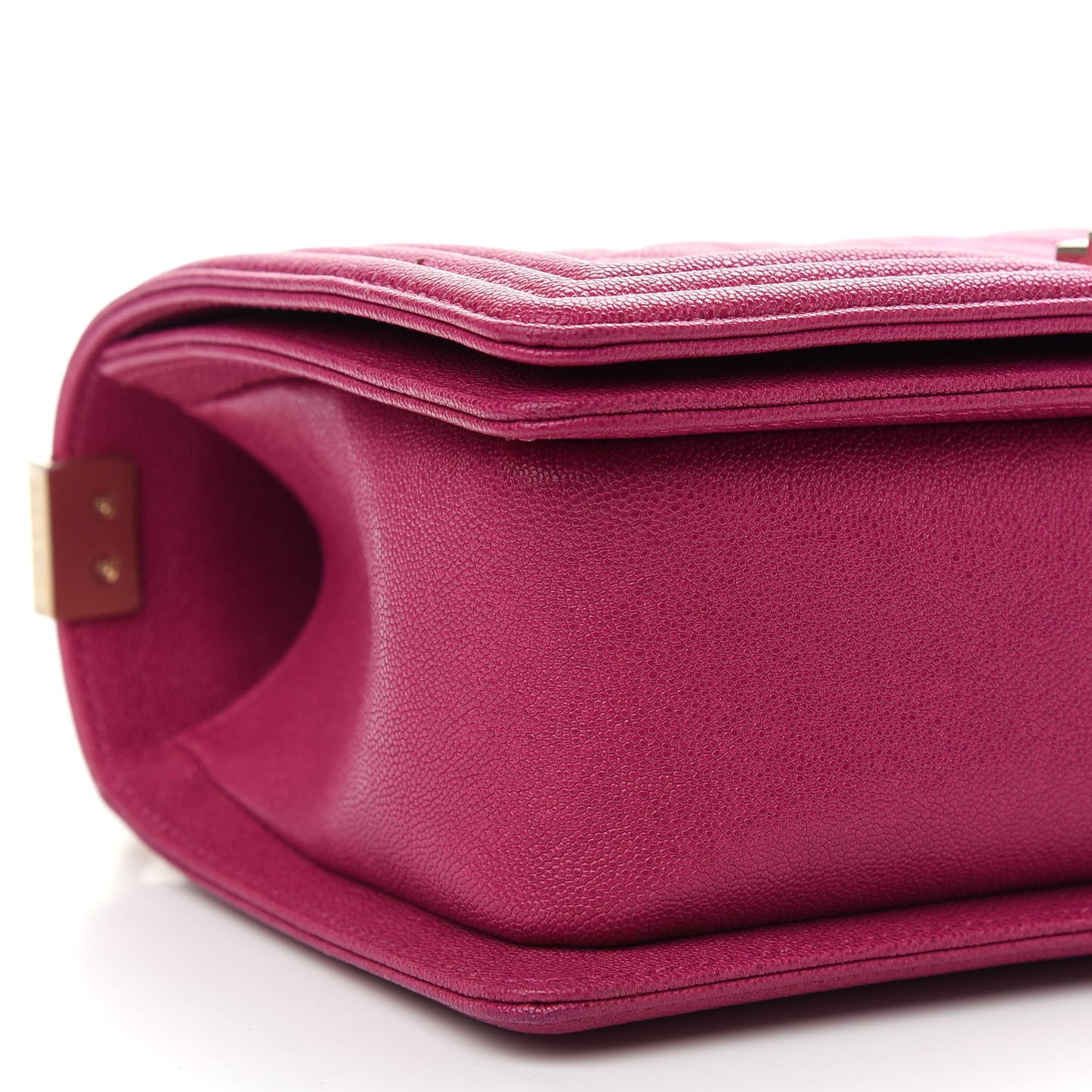 Caviar Quilted Medium Boy Flap Fuchsia