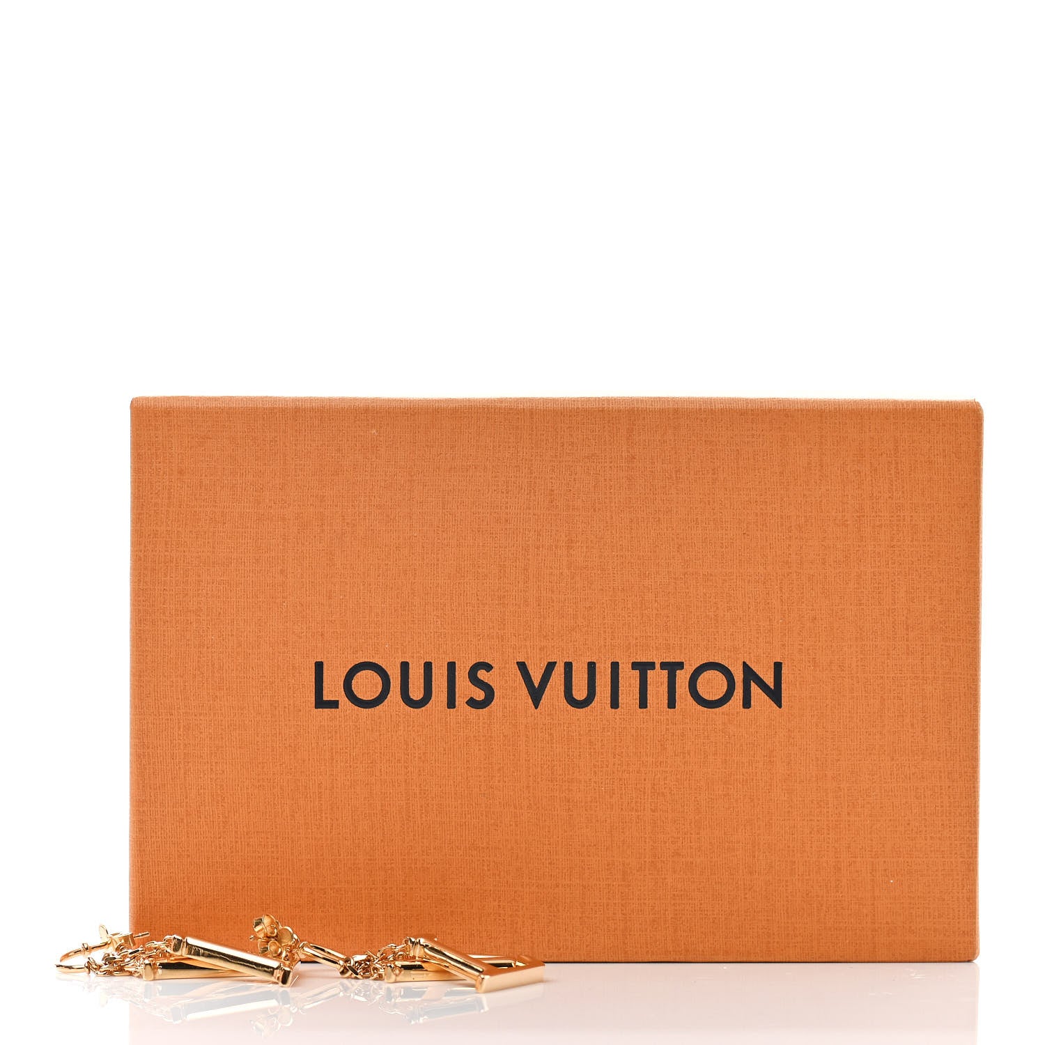 Louis Vuitton Metal LV Optic Earrings Gold 4 of 4