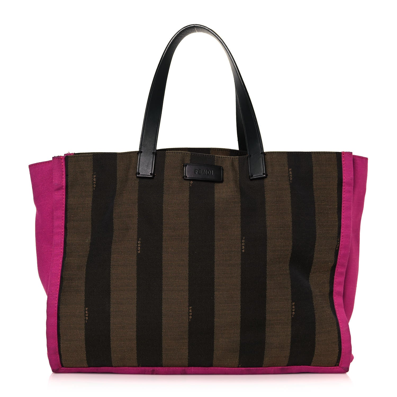 Fendi Pequin Small Shopping Tote Fuchsia 3 of 15