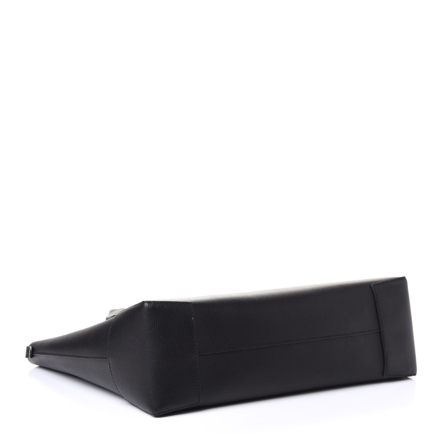 Grainy Calfskin Haymarket Check Tote Black