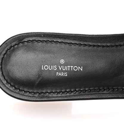 Louis Vuitton Lambskin Embossed Monogram Revival Flat Mules 39 Black 8 of 9