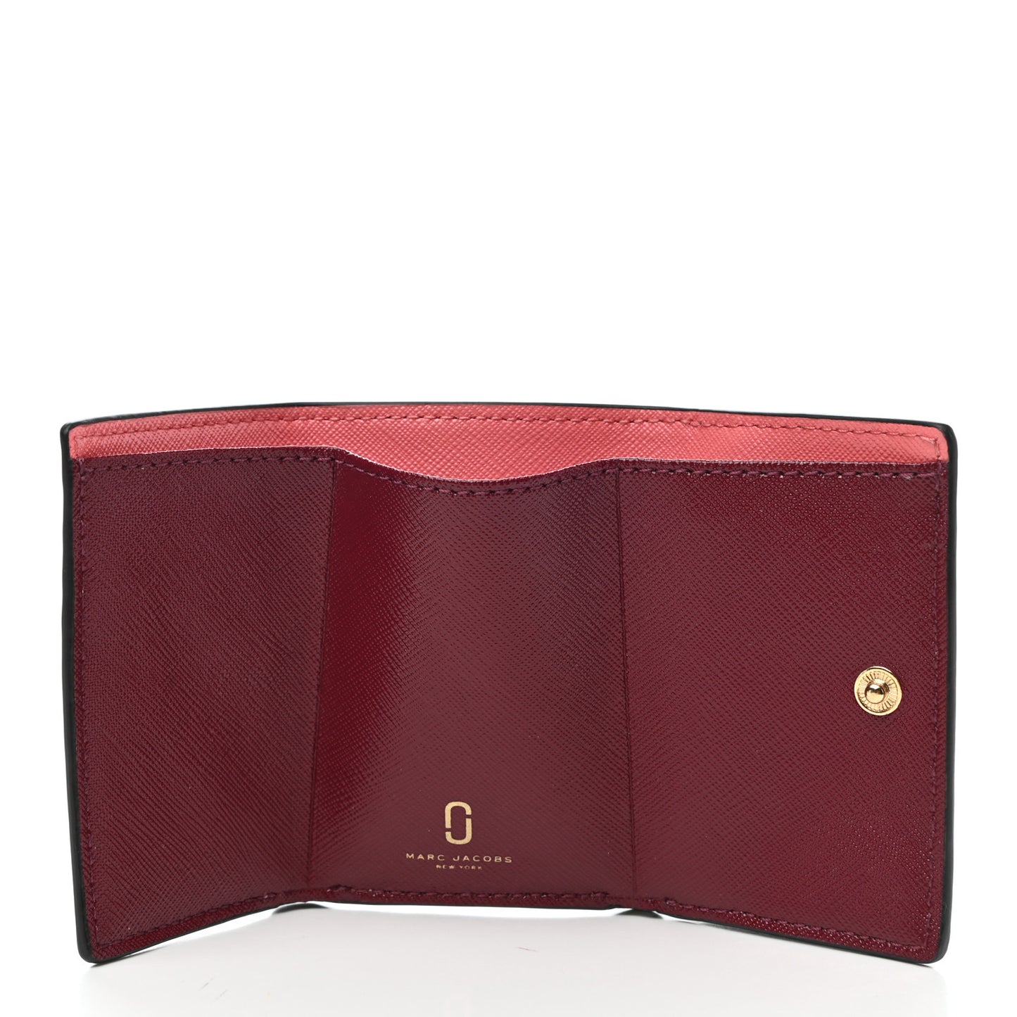 Saffiano The Mini Trifold Wallet Beige Multicolor