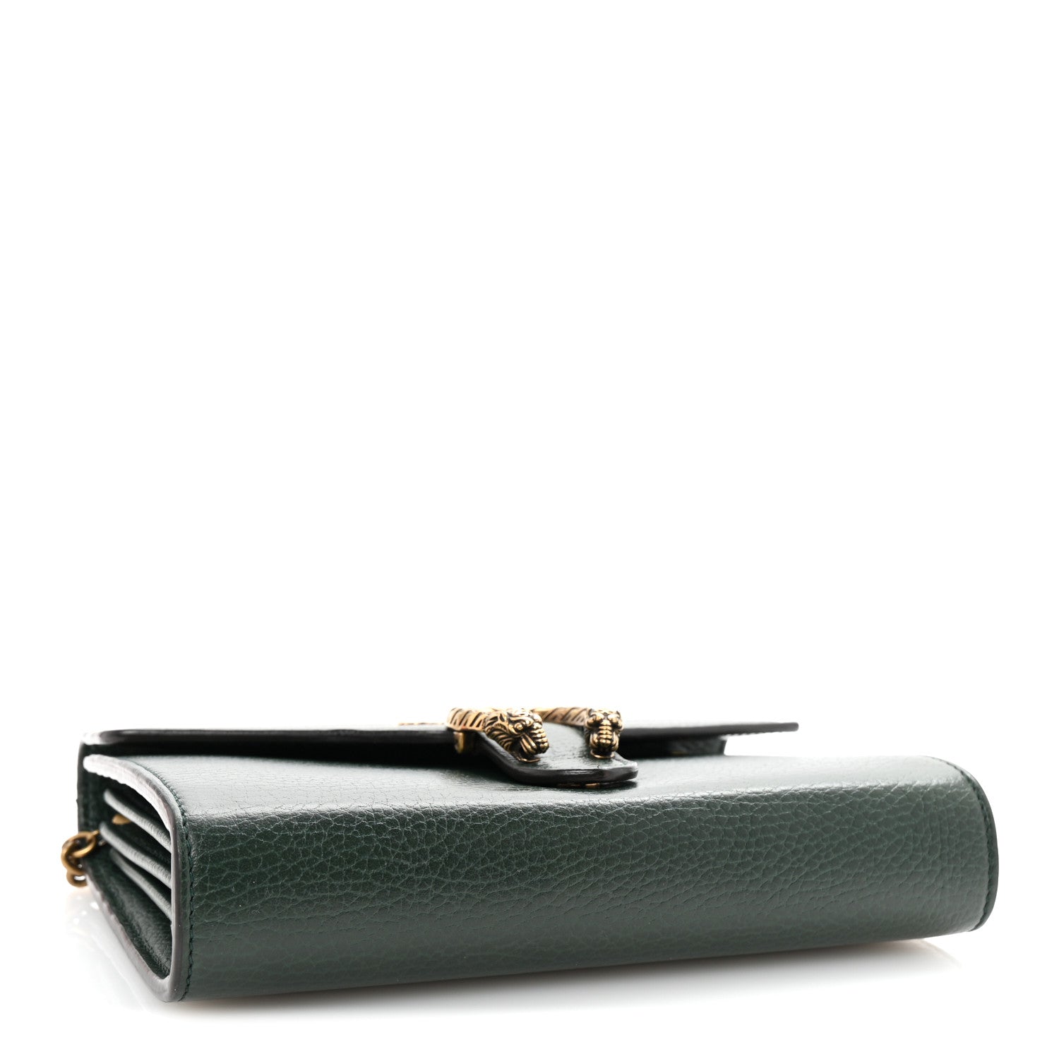 Gucci Calfskin Garden Dionysus Chain Wallet Emerald 4 of 10