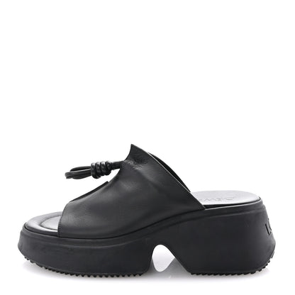 Loewe Calfskin Flamenco 80mm Wedge Mules 35 Black 1 of 10
