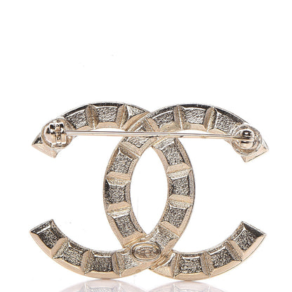 Chanel Studded CC Pin Brooch Gold 3 of 5