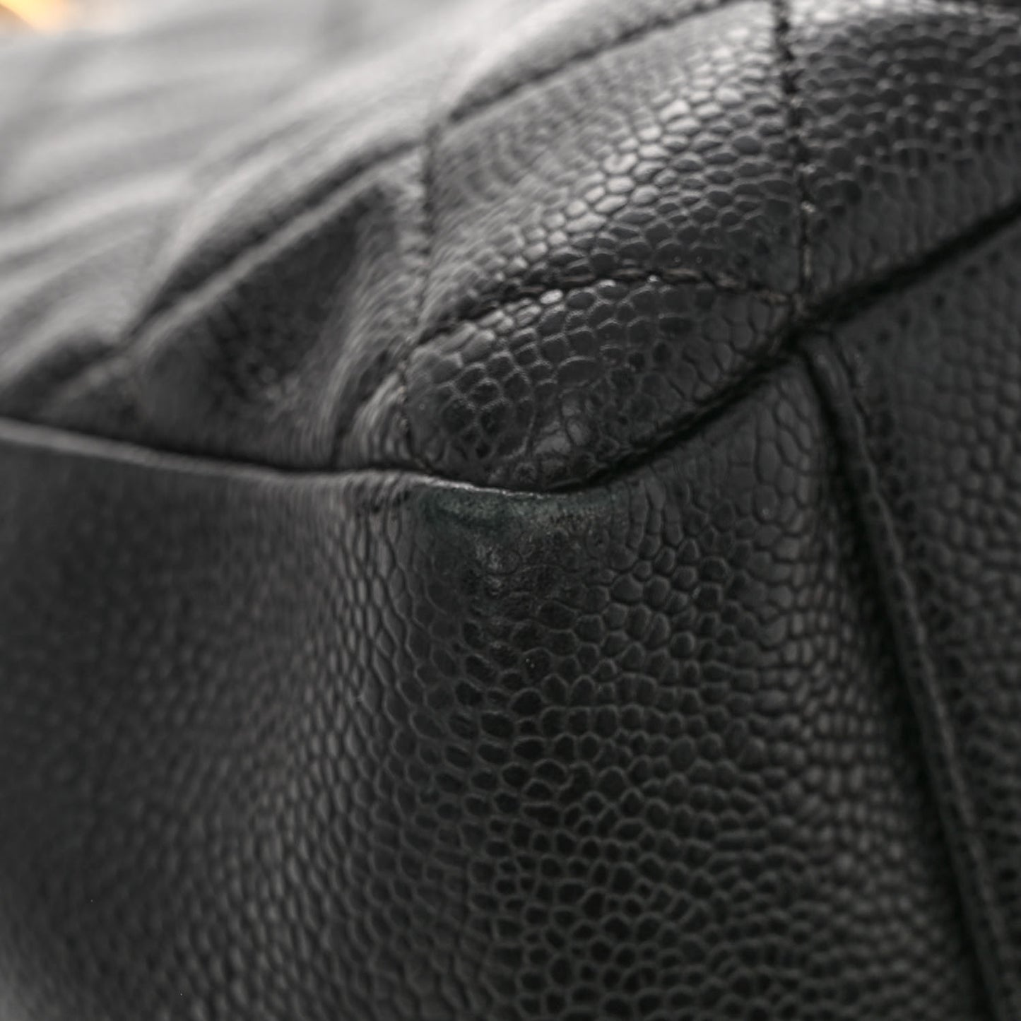 Caviar Quilted Grand Shopping Tote GST Black