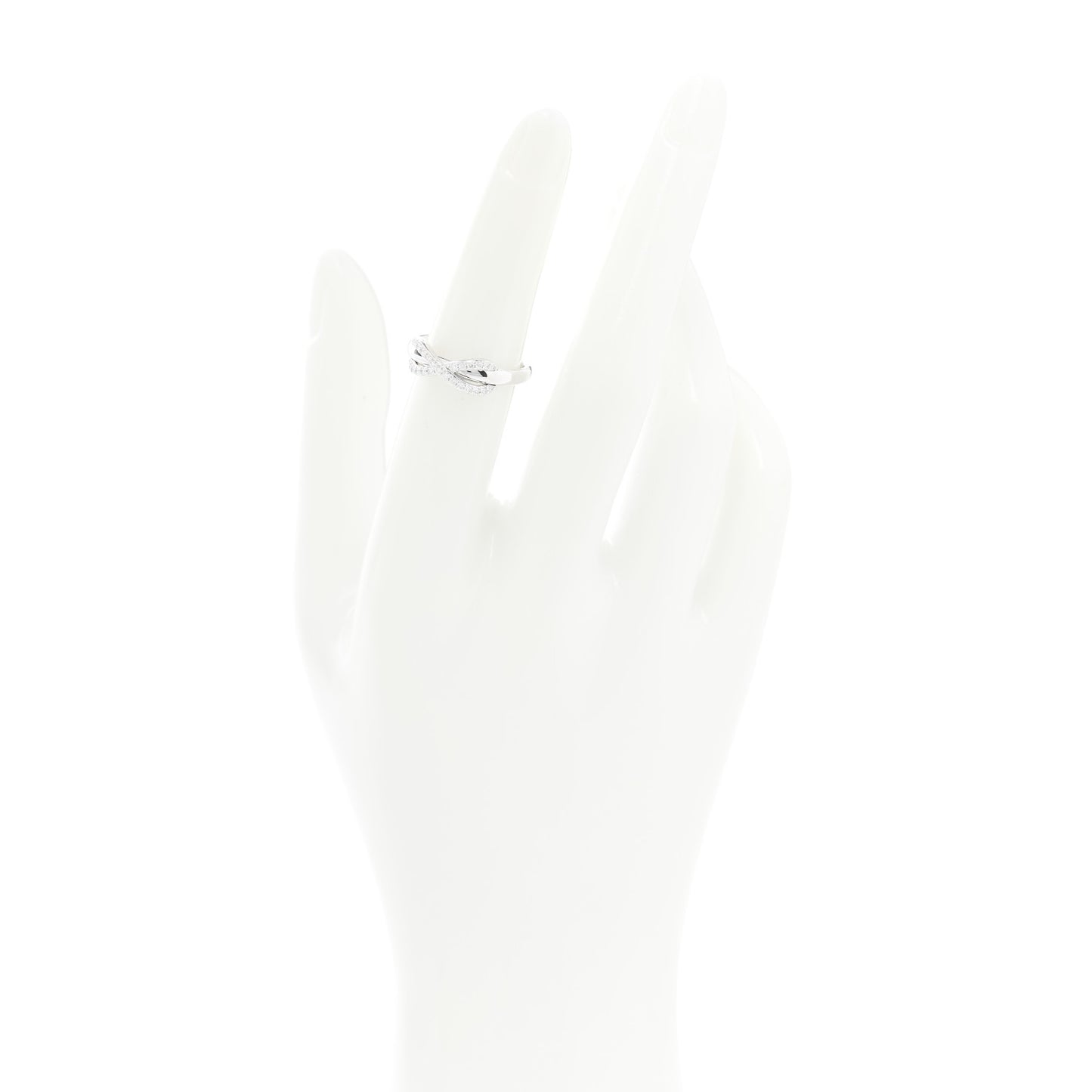 18K White Gold Diamond Infinity Ring 49 4.75