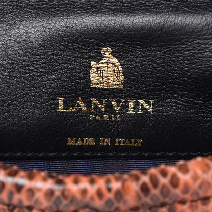 Lanvin Snakeskin Quilted Mini Happy Pop Crossbody Orange 6 of 10