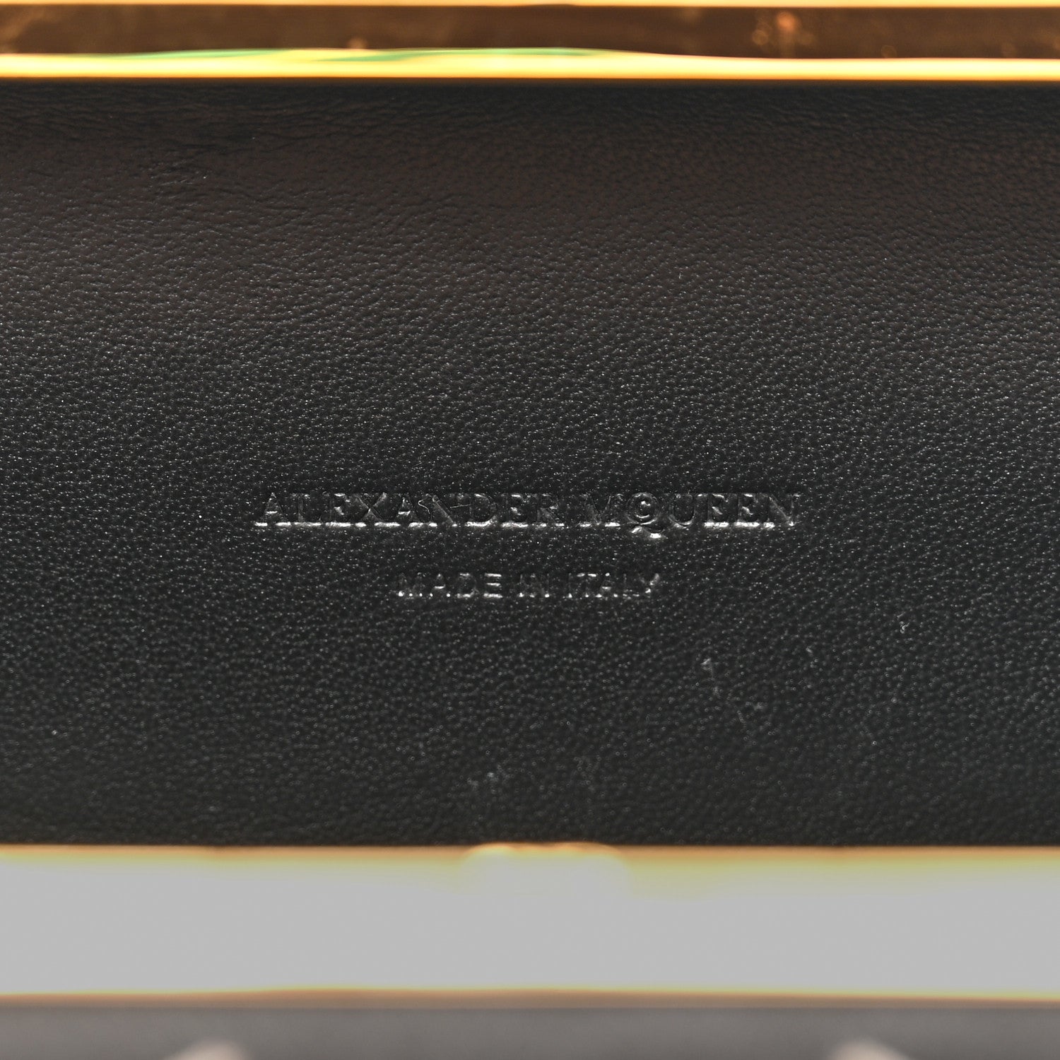 Alexander McQueen Silk Obsession Print Skull Knuckle Box Clutch Black 5 of 5