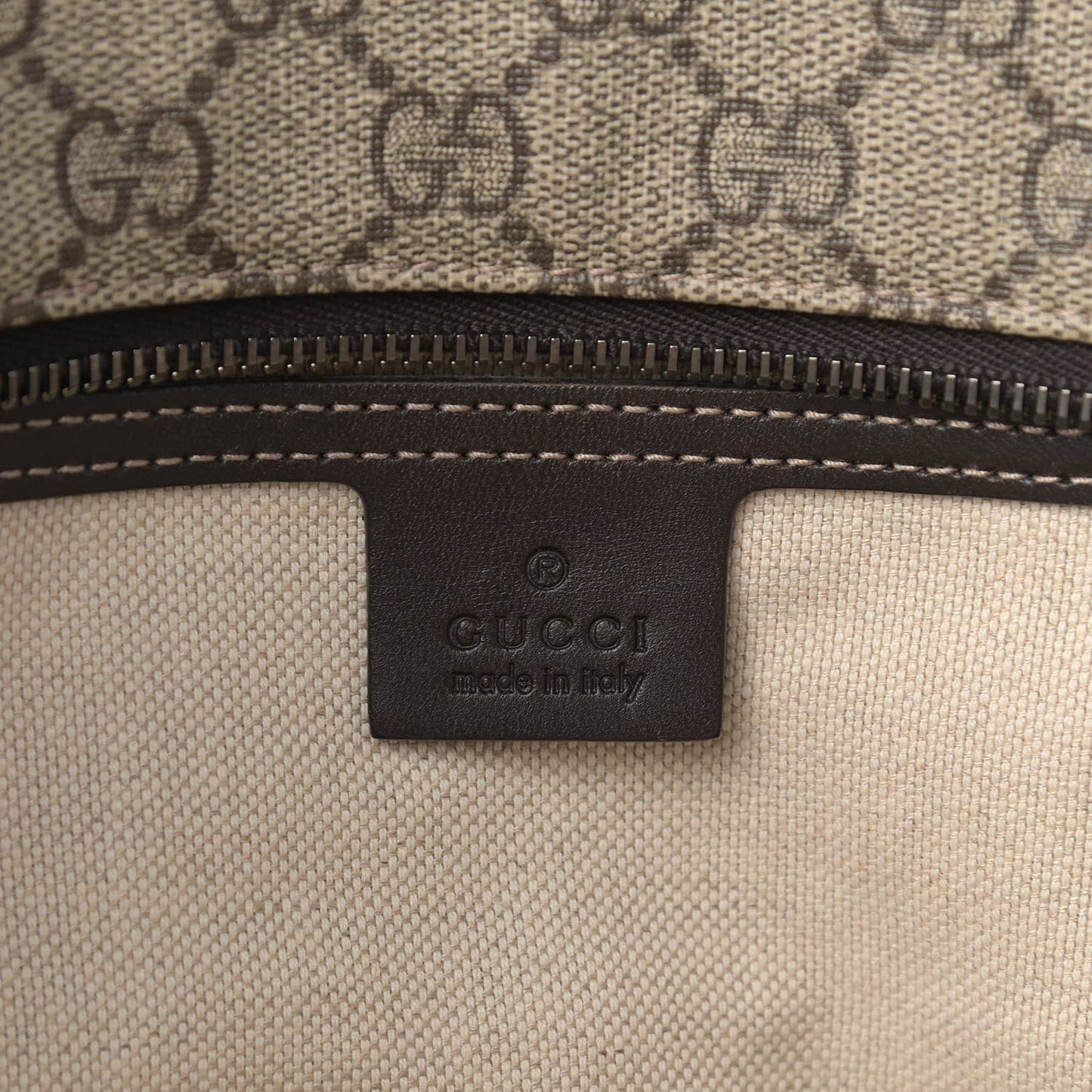 GG Supreme Monogram Small Joy Tote Dark Brown