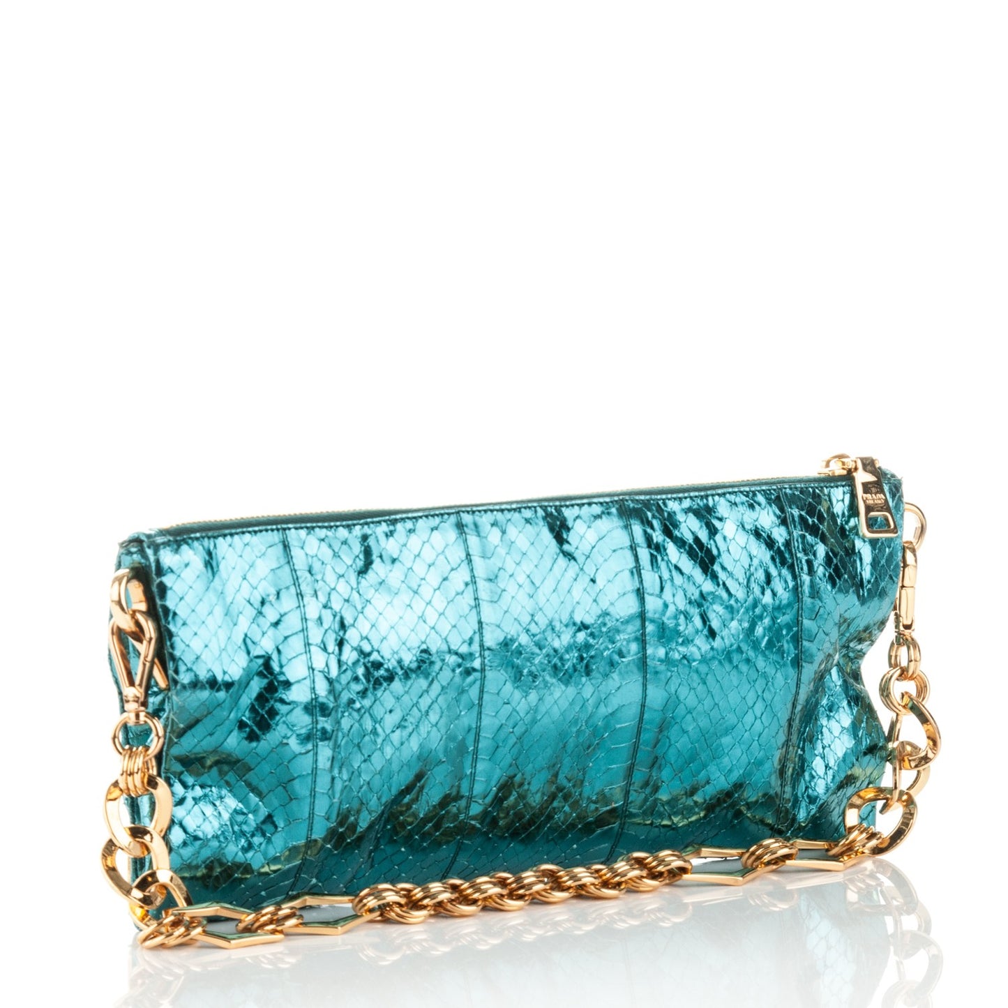 Whipsnake Pietre Jeweled Evening Bag Turchese