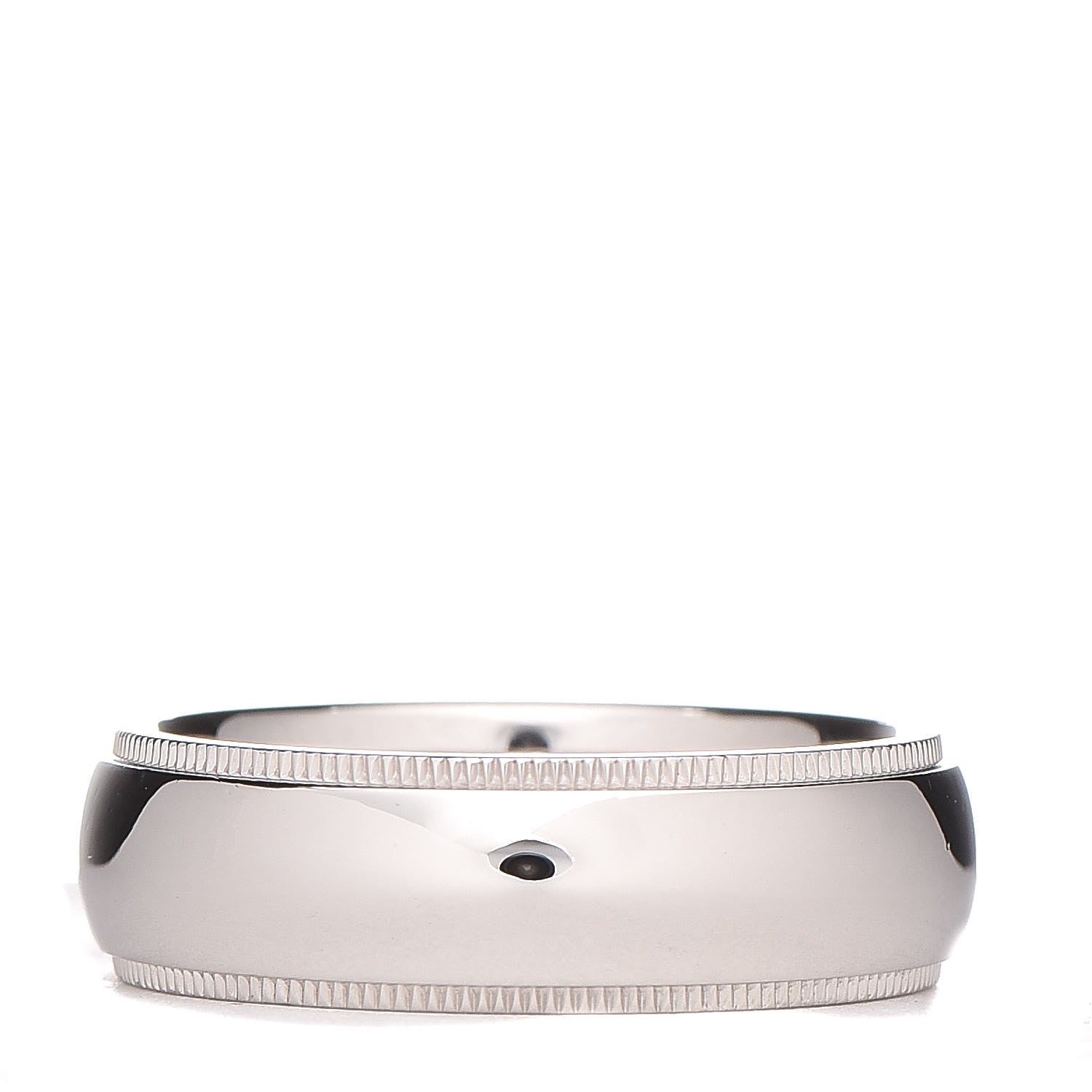 Tiffany Platinum 6mm Classic Milgrain Wedding Band Ring 54 7 3 of 5