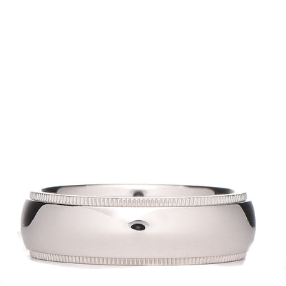 Tiffany Platinum 6mm Classic Milgrain Wedding Band Ring 54 7 3 of 5