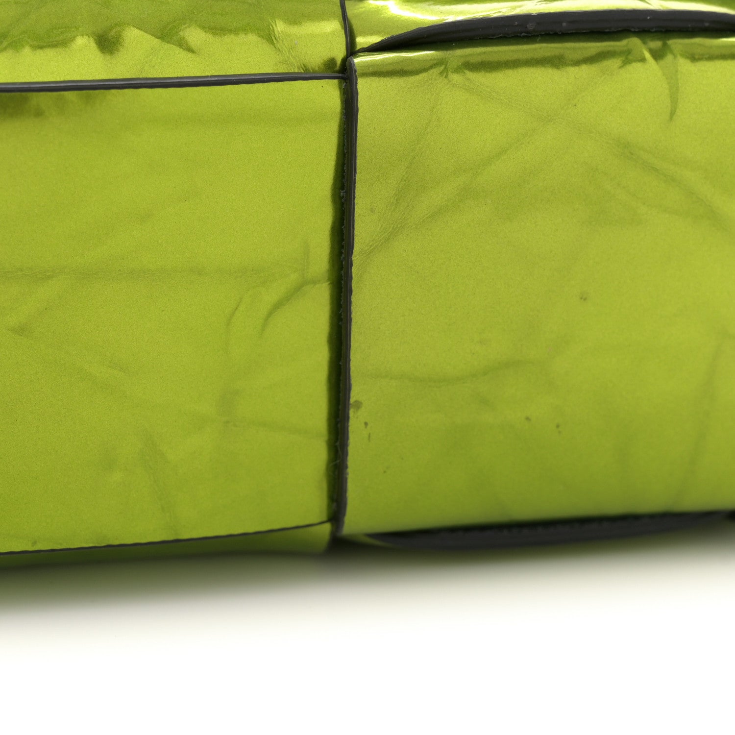Bottega Veneta Metallic Crushed Calfskin Maxi Intrecciato Cassette Crossbody Bag Chlorophyll 11 of 11