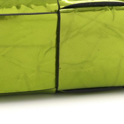 Bottega Veneta Metallic Crushed Calfskin Maxi Intrecciato Cassette Crossbody Bag Chlorophyll 11 of 11