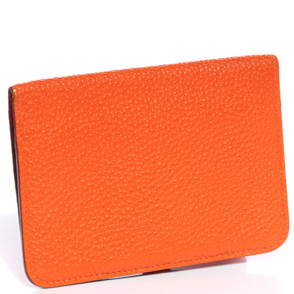 Hermes Togo Dogon Compact Wallet Orange 3 of 12