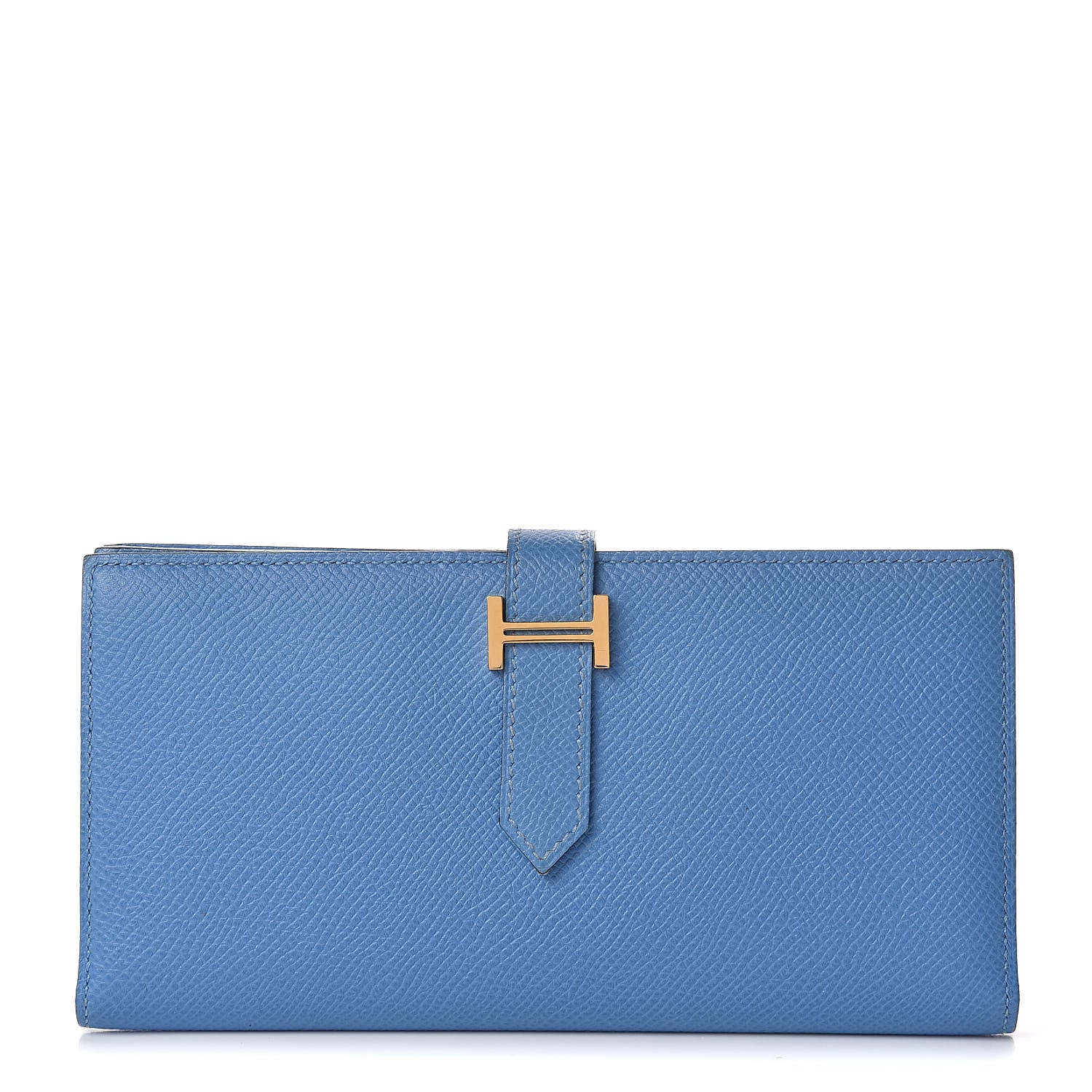 Hermes Epsom Bearn Gusset Wallet Bleu Paradis 1 of 9