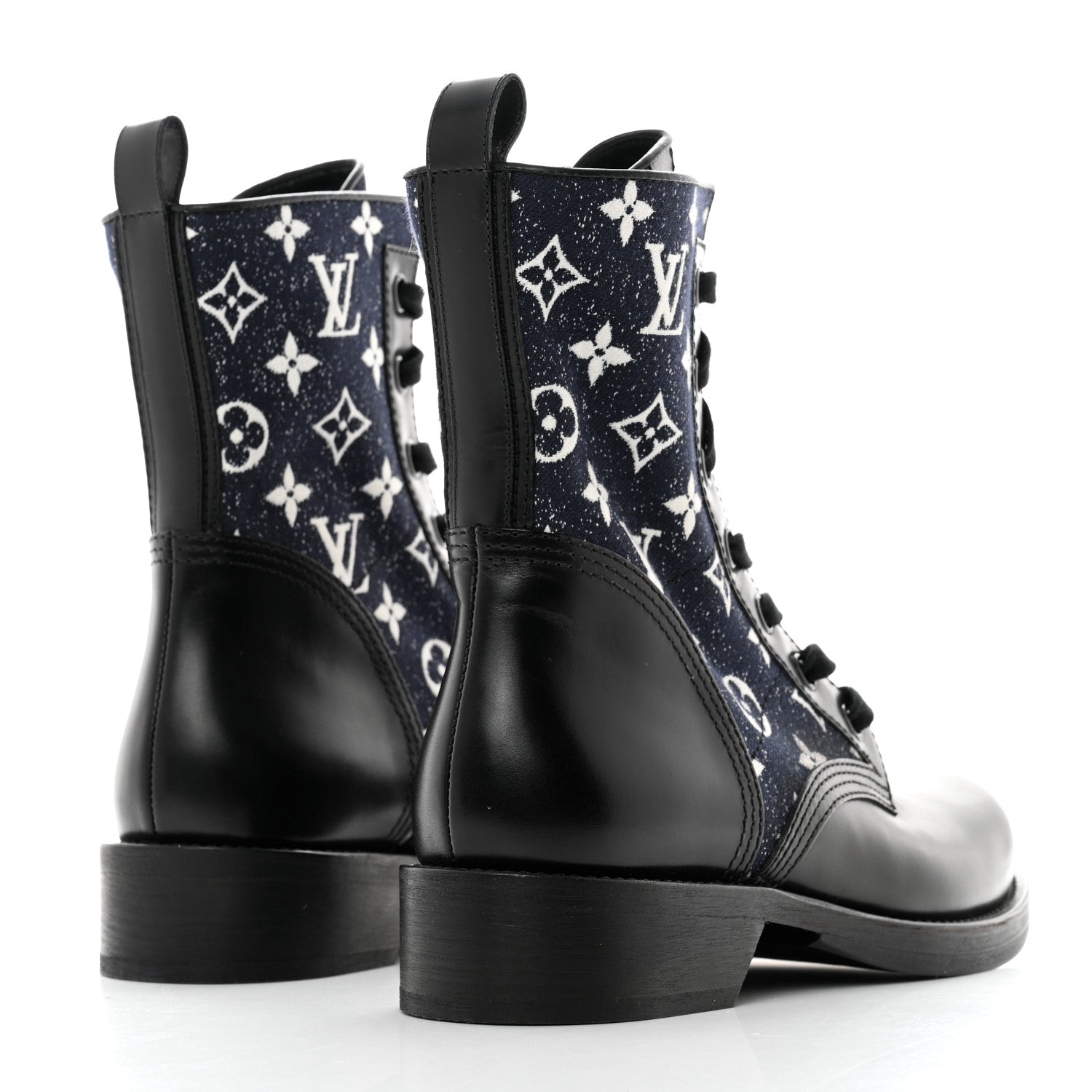 Louis Vuitton Denim Calfskin Metropolis Flat Ranger Boot 39 4 of 8