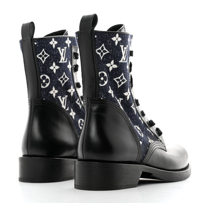 Louis Vuitton Denim Calfskin Metropolis Flat Ranger Boot 39 4 of 8
