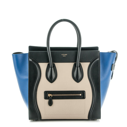 Celine Elephant Calfskin Mini Tri-Color Luggage Beige 1 of 7