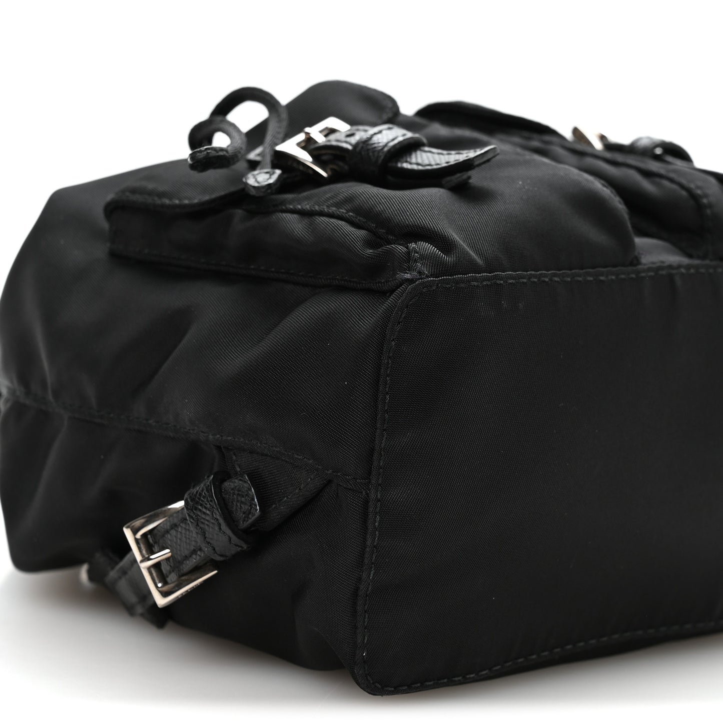 Nylon Vela Mini Crossbody Backpack Black