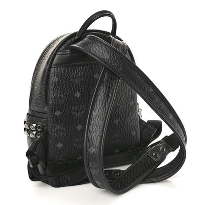 MCM Visetos Side Stud Mini Stark Backpack Black 2 of 8