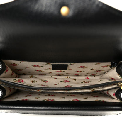 Gucci Calfskin Web Medium Dionysus Shoulder Bag Black 5 of 12