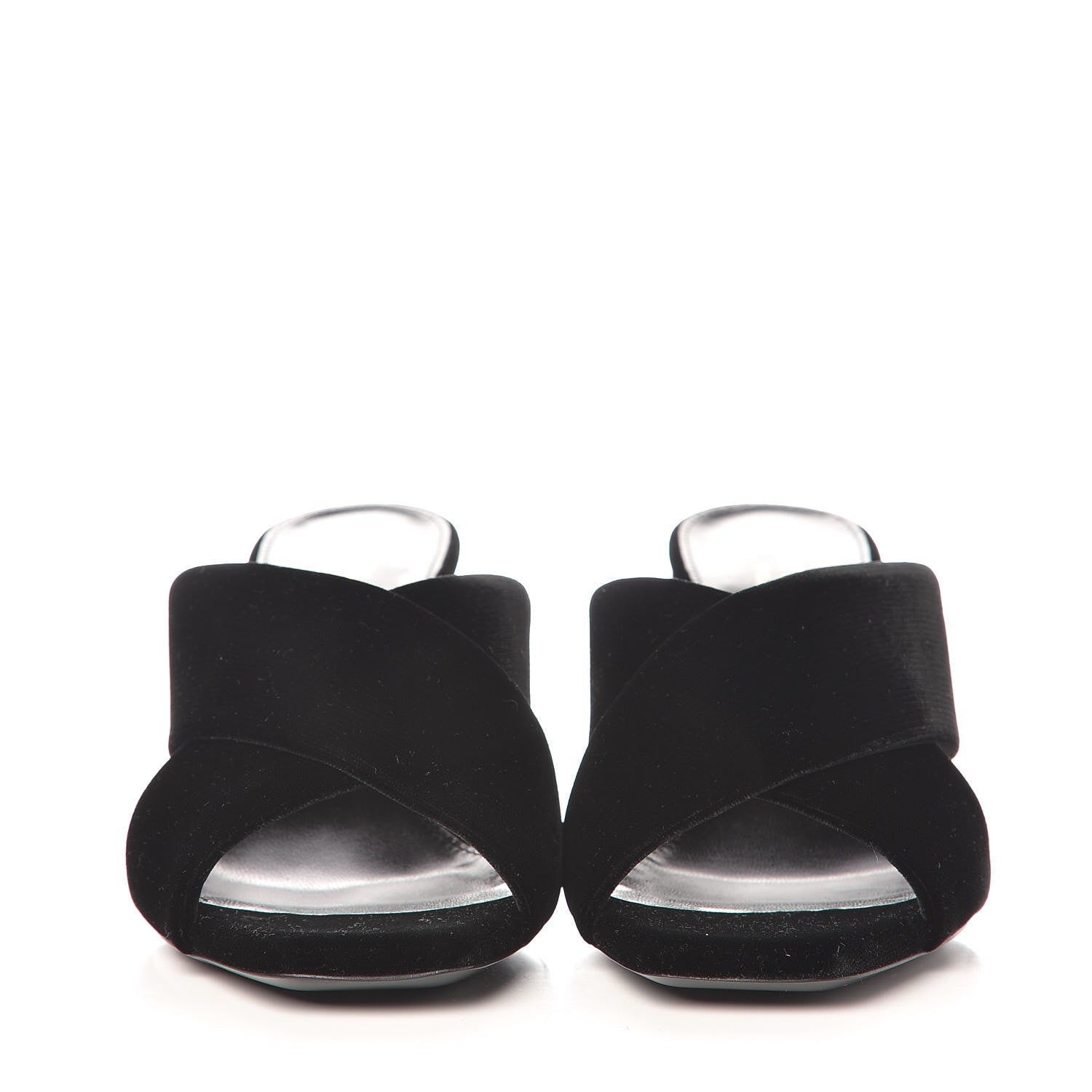 Saint Laurent Velvet LouLou Mules 36.5 Black 2 of 8
