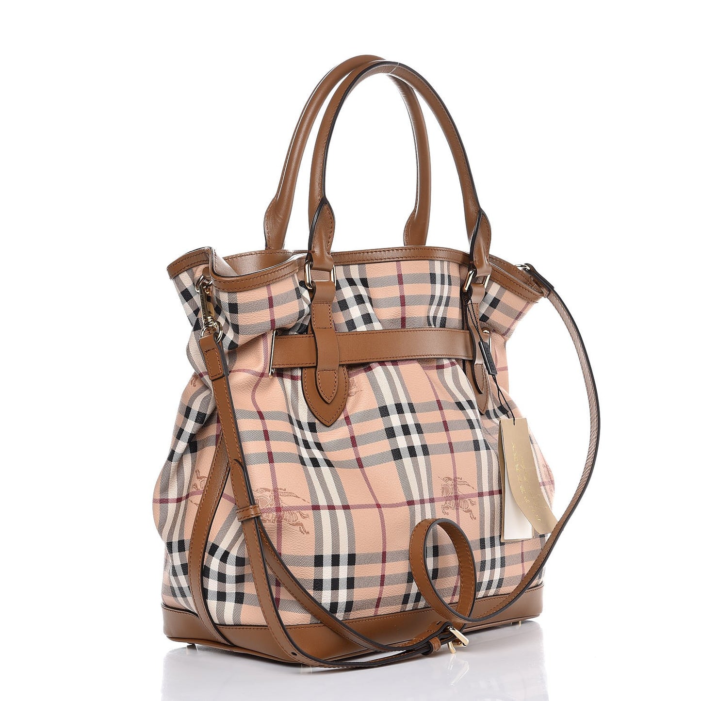 Haymarket Check Medium Golderton Tote Mid Camel