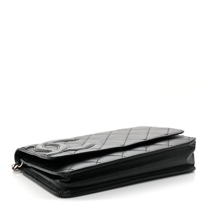Chanel Calfskin Quilted Cambon Wallet on Chain WOC Black 4 of 15