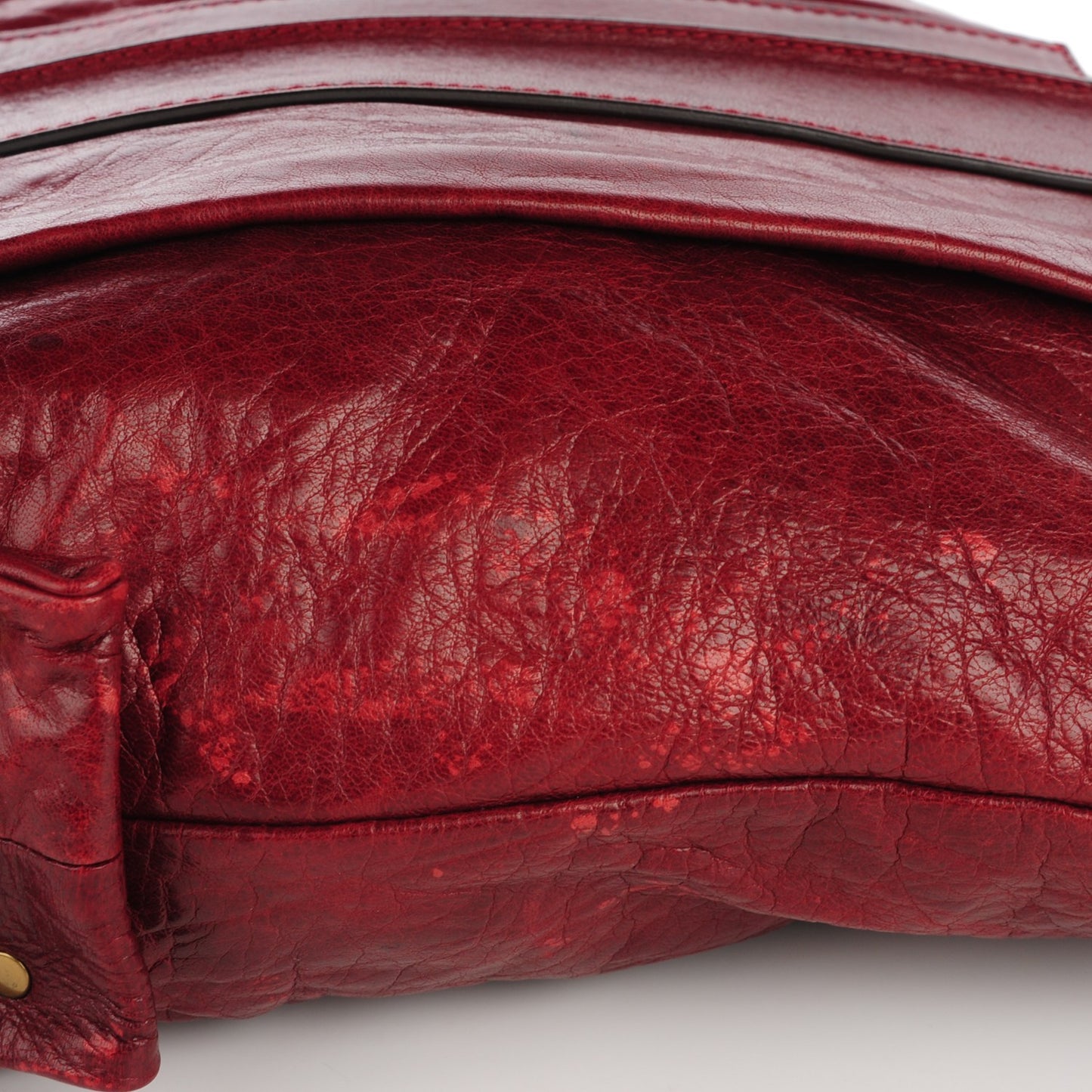 Lambskin Heloise Hobo Red