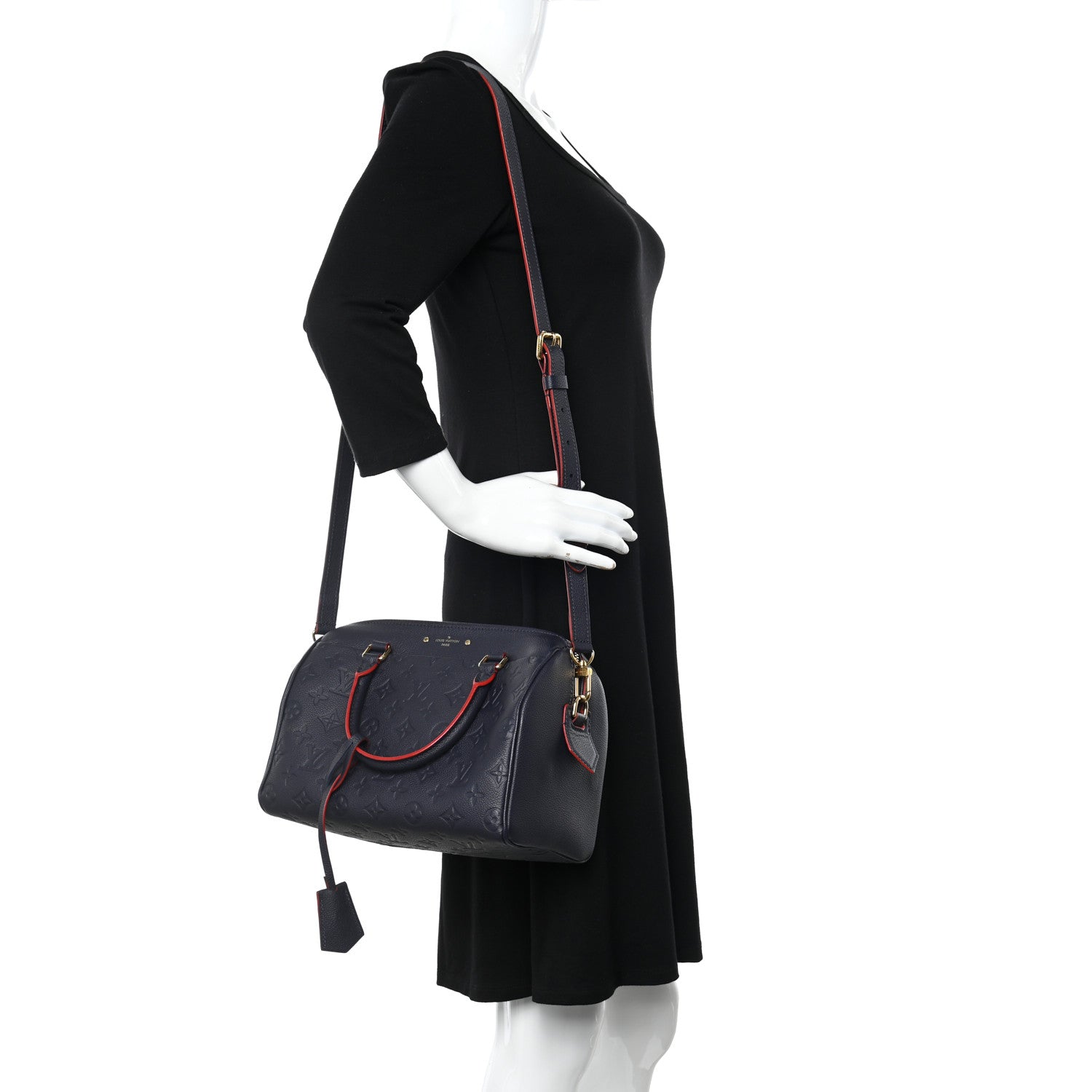 Louis Vuitton Empreinte Speedy Bandouliere 25 NM Marine Rouge 2 of 11