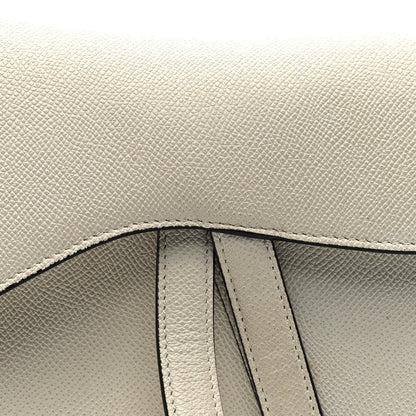 Christian Dior Grained Calfskin Saddle Bag White 8 of 10