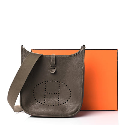 Hermes Taurillon Clemence Evelyne III PM Etoupe 23 of 23