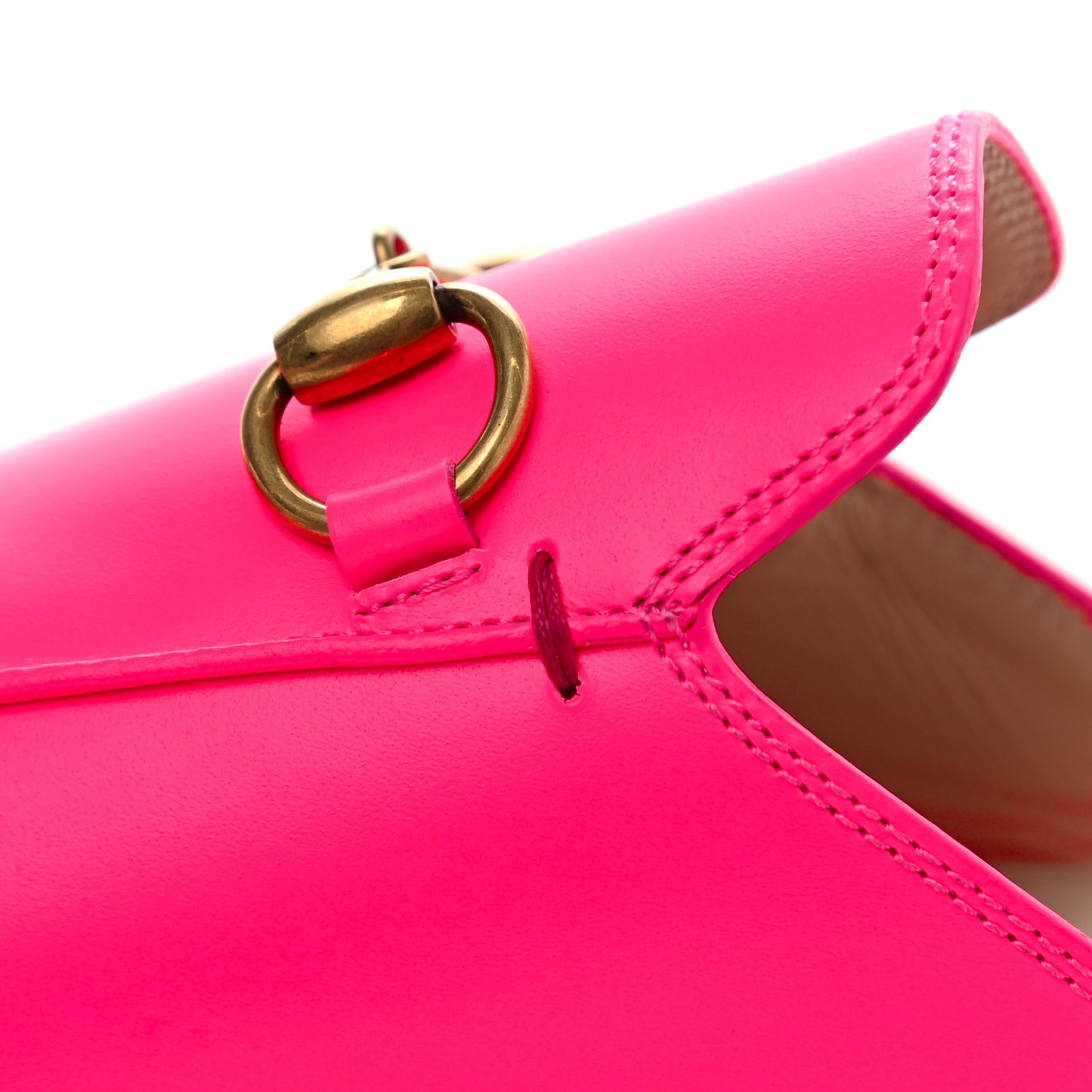 Calfskin Womens Princetown Slippers 35.5 Fuxia Fluo