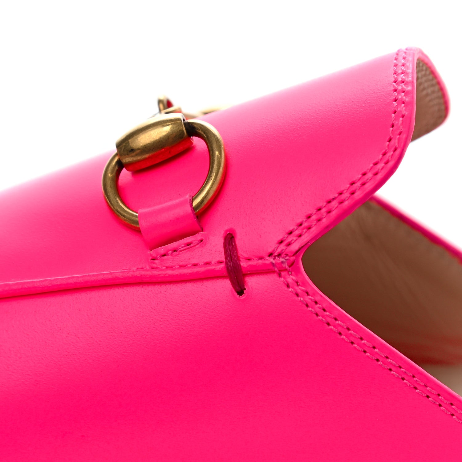 Gucci Calfskin Womens Princetown Slippers 35.5 Fuxia Fluo 12 of 15