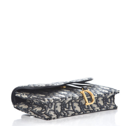 Christian Dior Oblique Saddle Belt Bag Blue 4 of 8