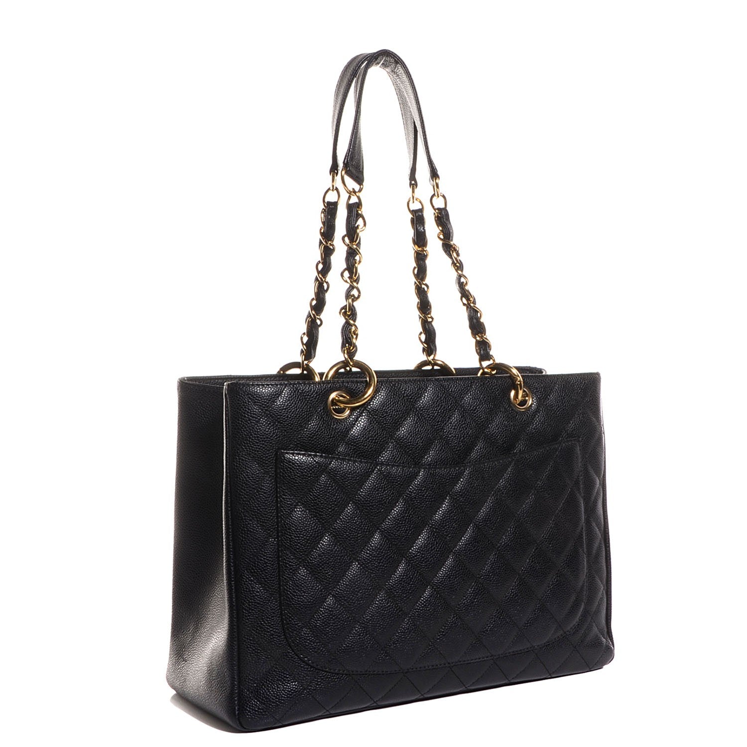 Chanel Caviar Quilted Grand Shopping Tote GST Black 3 of 7