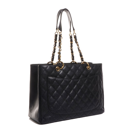 Chanel Caviar Quilted Grand Shopping Tote GST Black 3 of 7