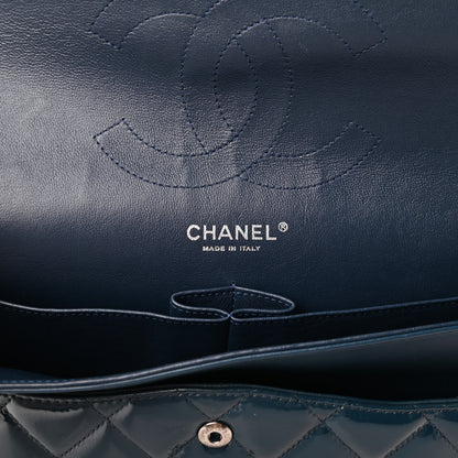 Chanel Patent Quilted Jumbo Double Flap Blue 7 of 10