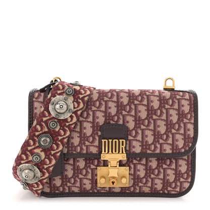 Christian Dior Oblique Dioraddict Flap Bag Burgundy 1 of 13