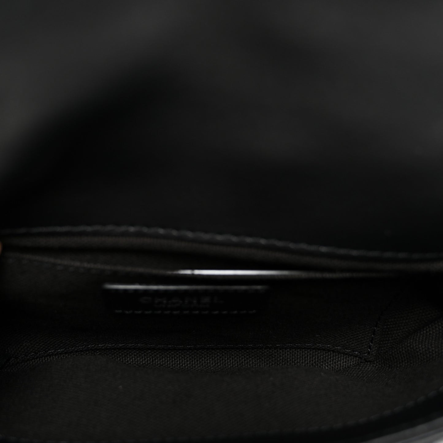 Calfskin Quilted CC Uniform Flap Belt Bag Black