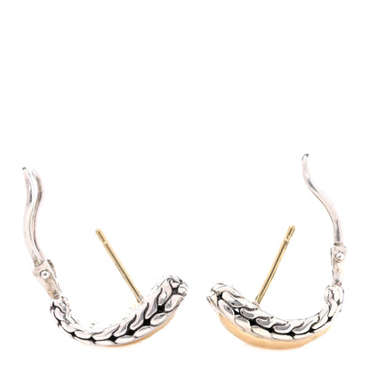 John Hardy Sterling Silver 22K Yellow Gold Palu Classic Chain Shrimp Earrings 4 of 4