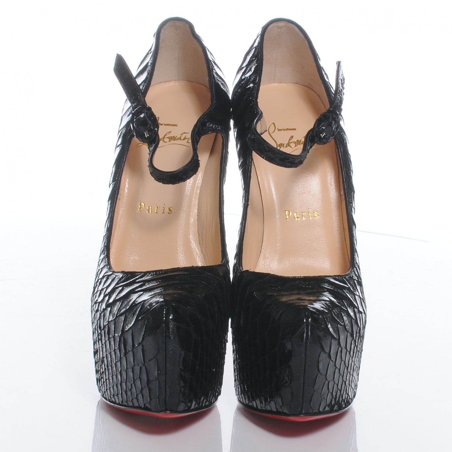Christian Louboutin Python Lady Daf 160 Pumps 36 Black 2 of 7