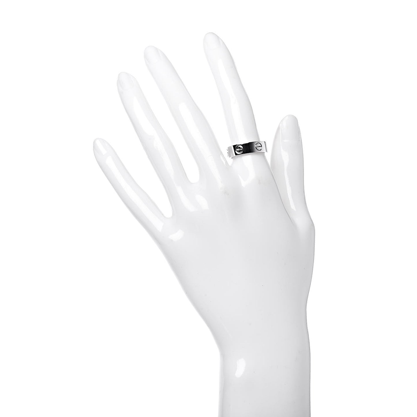 18K White Gold 5.5mm LOVE Ring 53 6.25