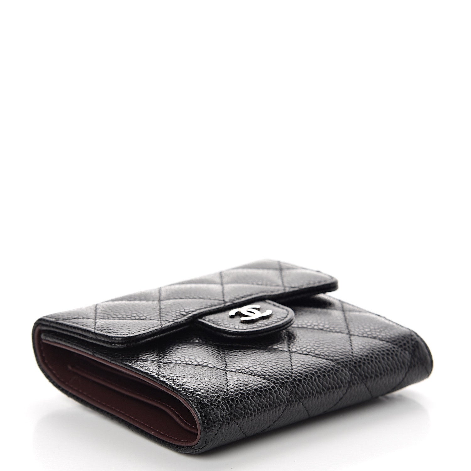 Chanel Caviar Quilted Compact Flap Wallet Black 3 of 8